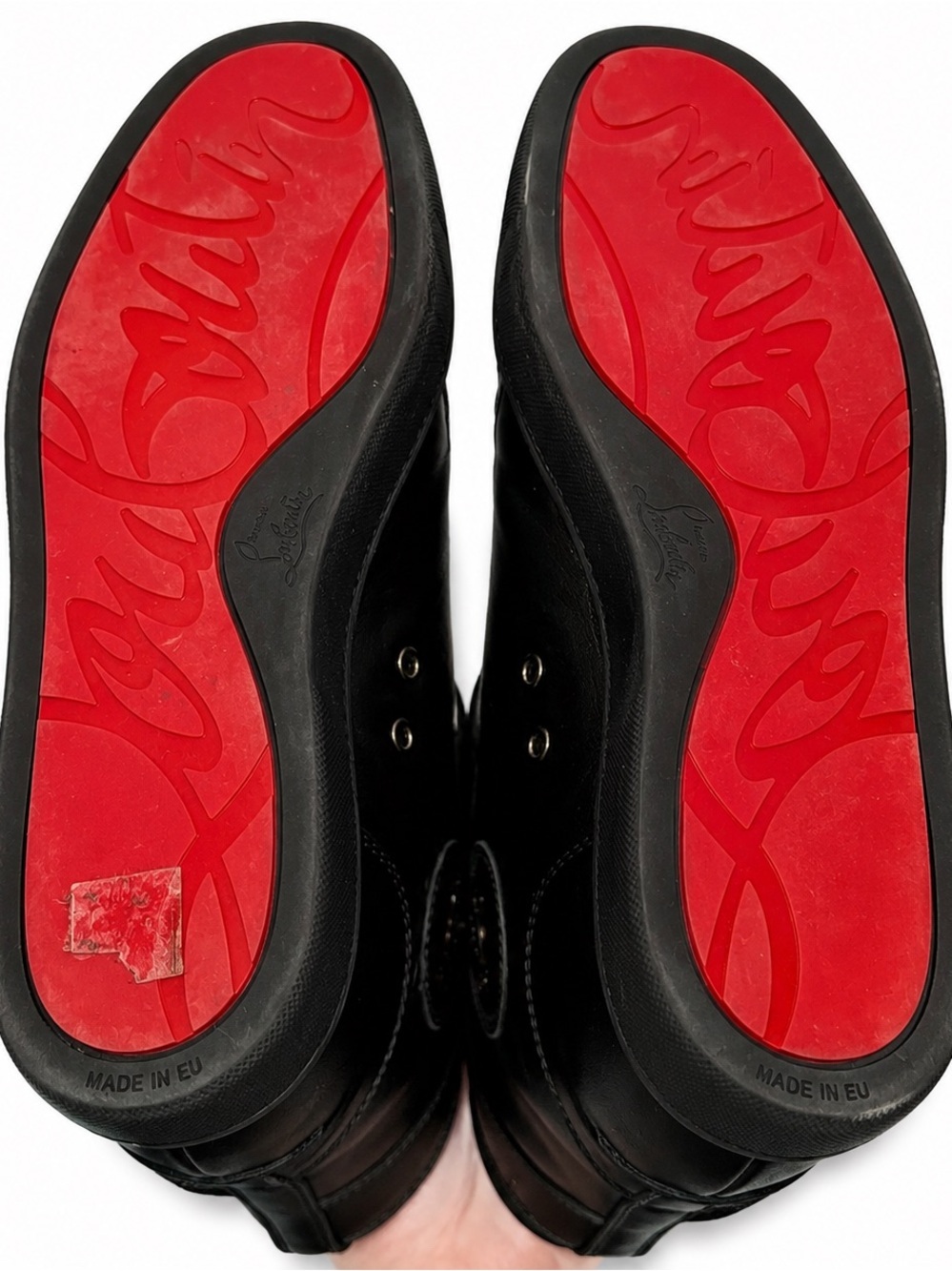Christian Louboutin Black High-Top Sneakers - Picture 3 of 9